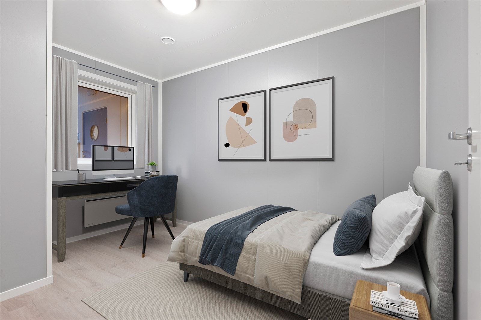 Se soverom nr 2 med møblering (digital styling) Galleribilde