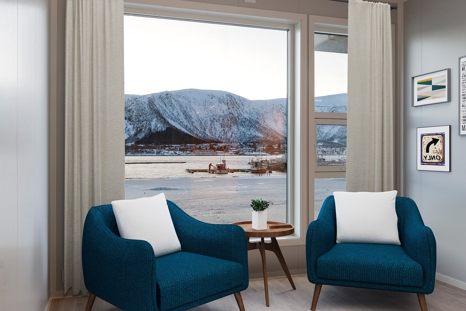 Se stue med møblering (digital styling) Galleribilde