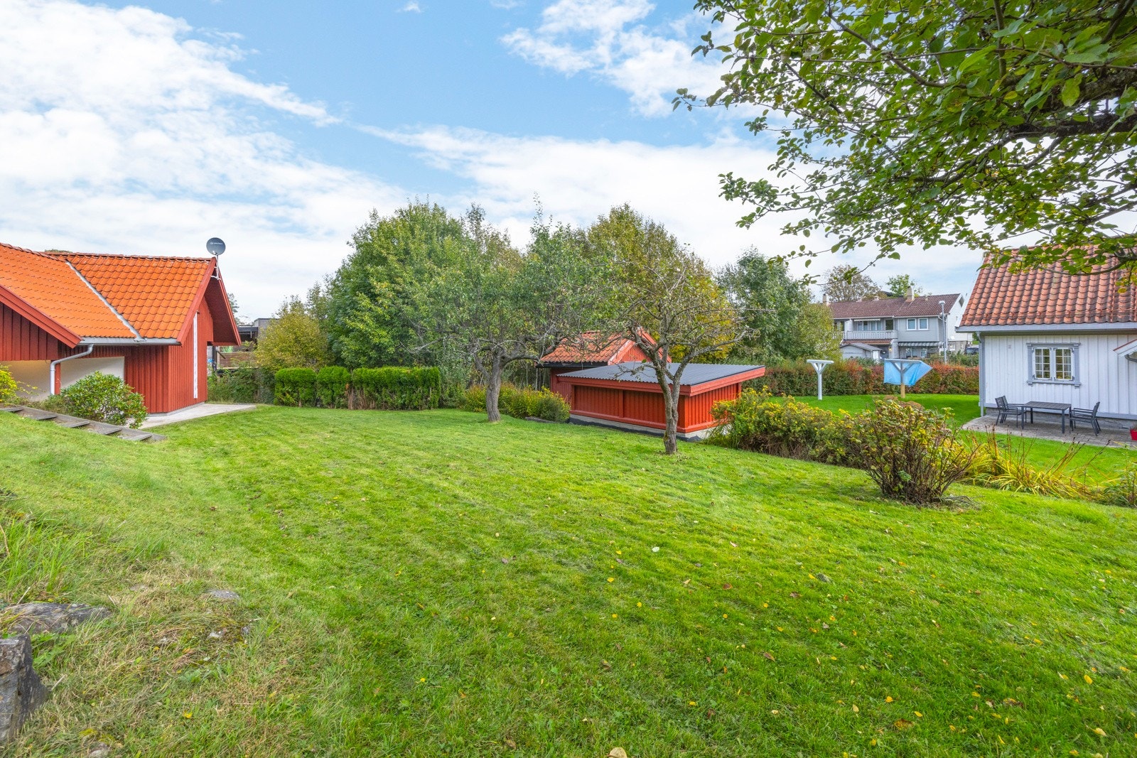 Stor plen som er pent beplantet Galleribilde