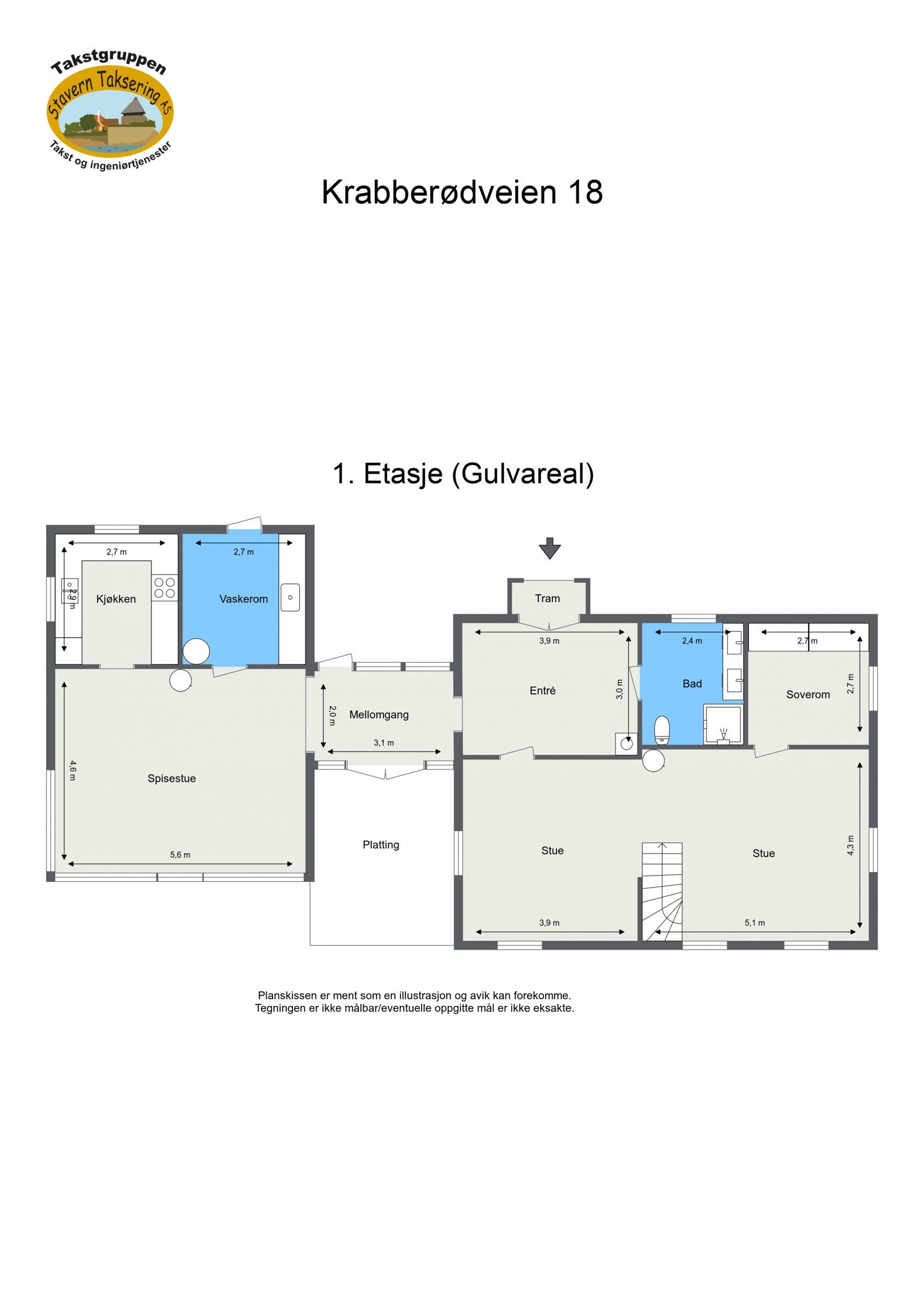 Planskisse 1. etasje Galleribilde