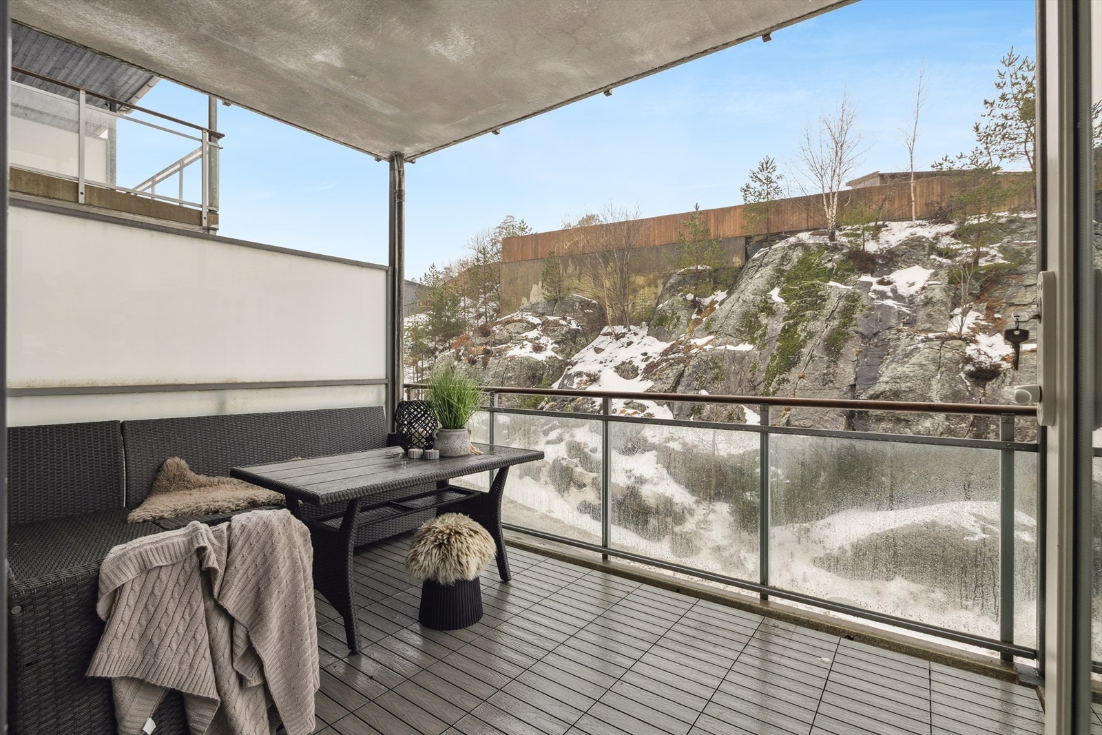 Overbygget balkong på hele 10m2. Galleribilde