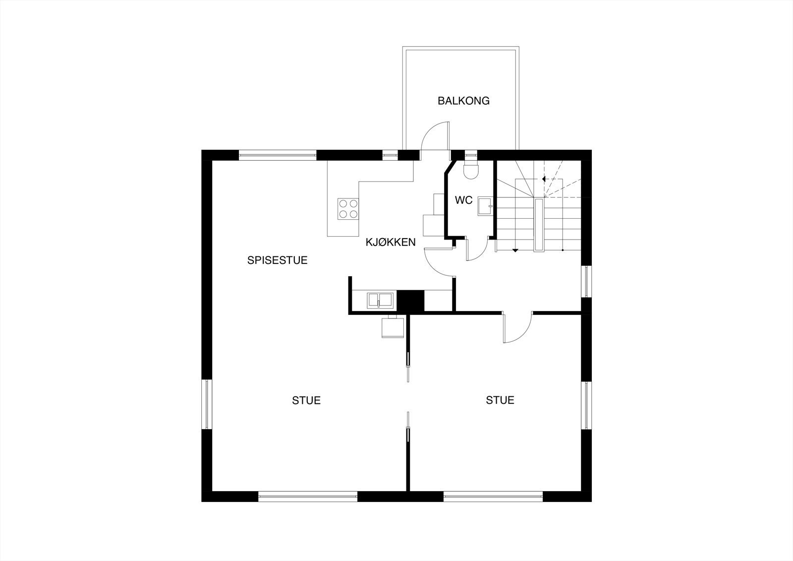 Plantegning 2. etasje Galleribilde