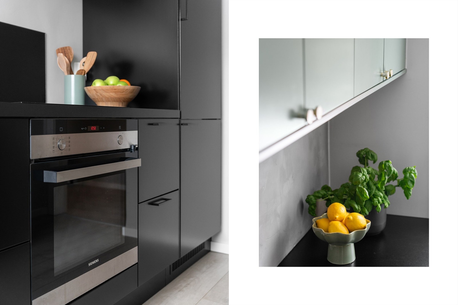 Kjøkkenet er utstyrt med integrert stekeovn, platetopp, oppvaskmaskin, vaskemaskin og kjøl-/fryseskap. Galleribilde