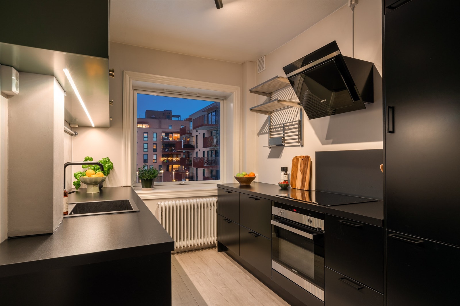 Over kokeplassen er det montert en effektiv kullfilterventilator. Galleribilde