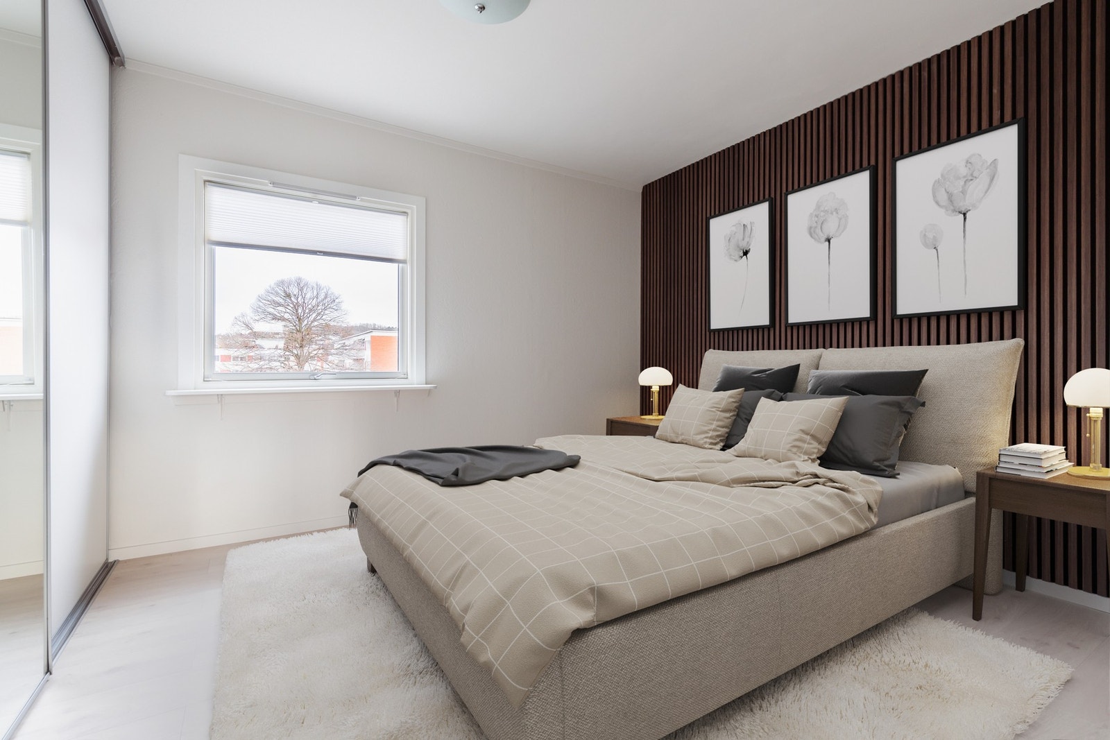 Svært innbydende og romslig hovedsoverom (digitalt stylet) Galleribilde