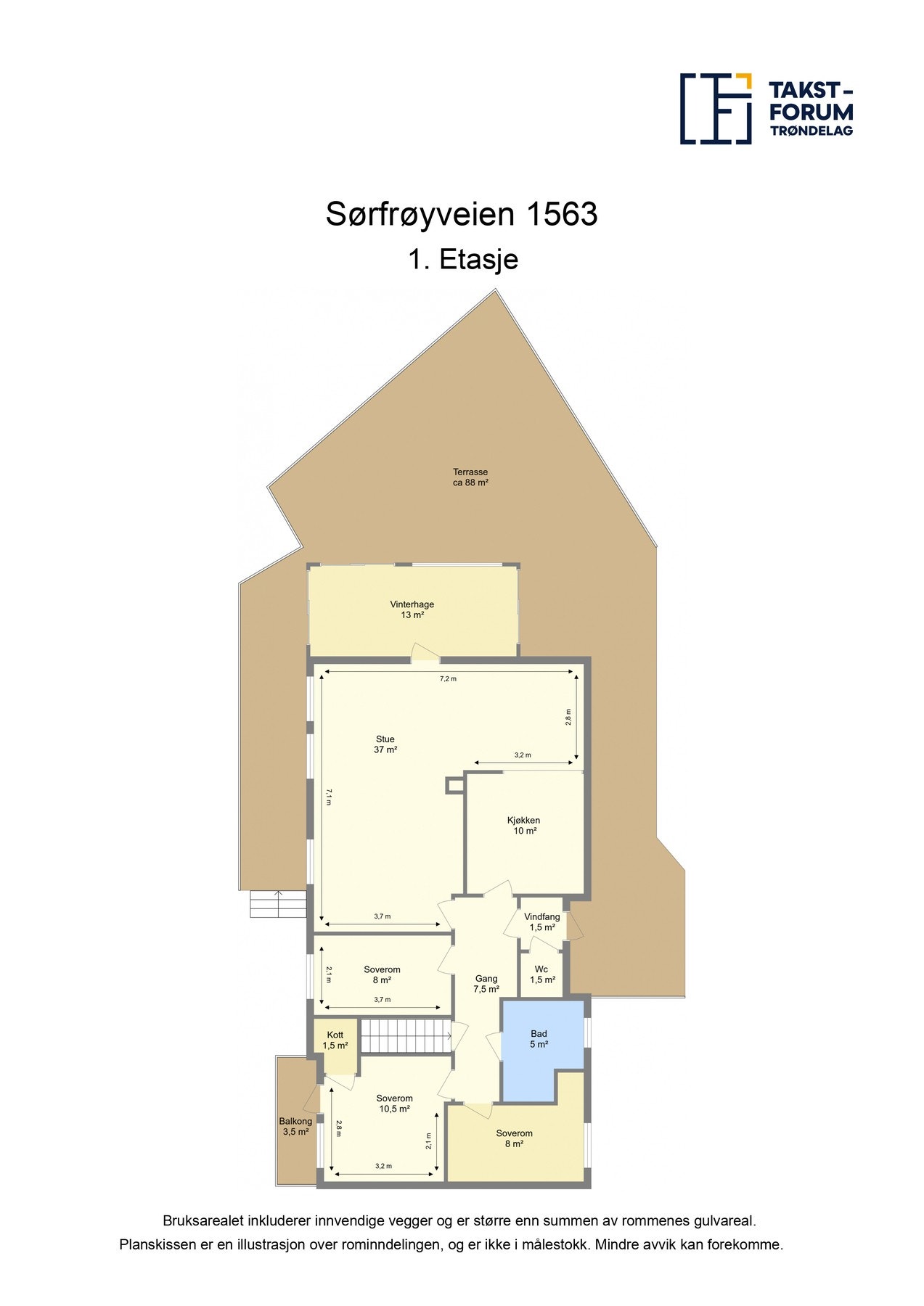 Planskisse 1. etasje Galleribilde