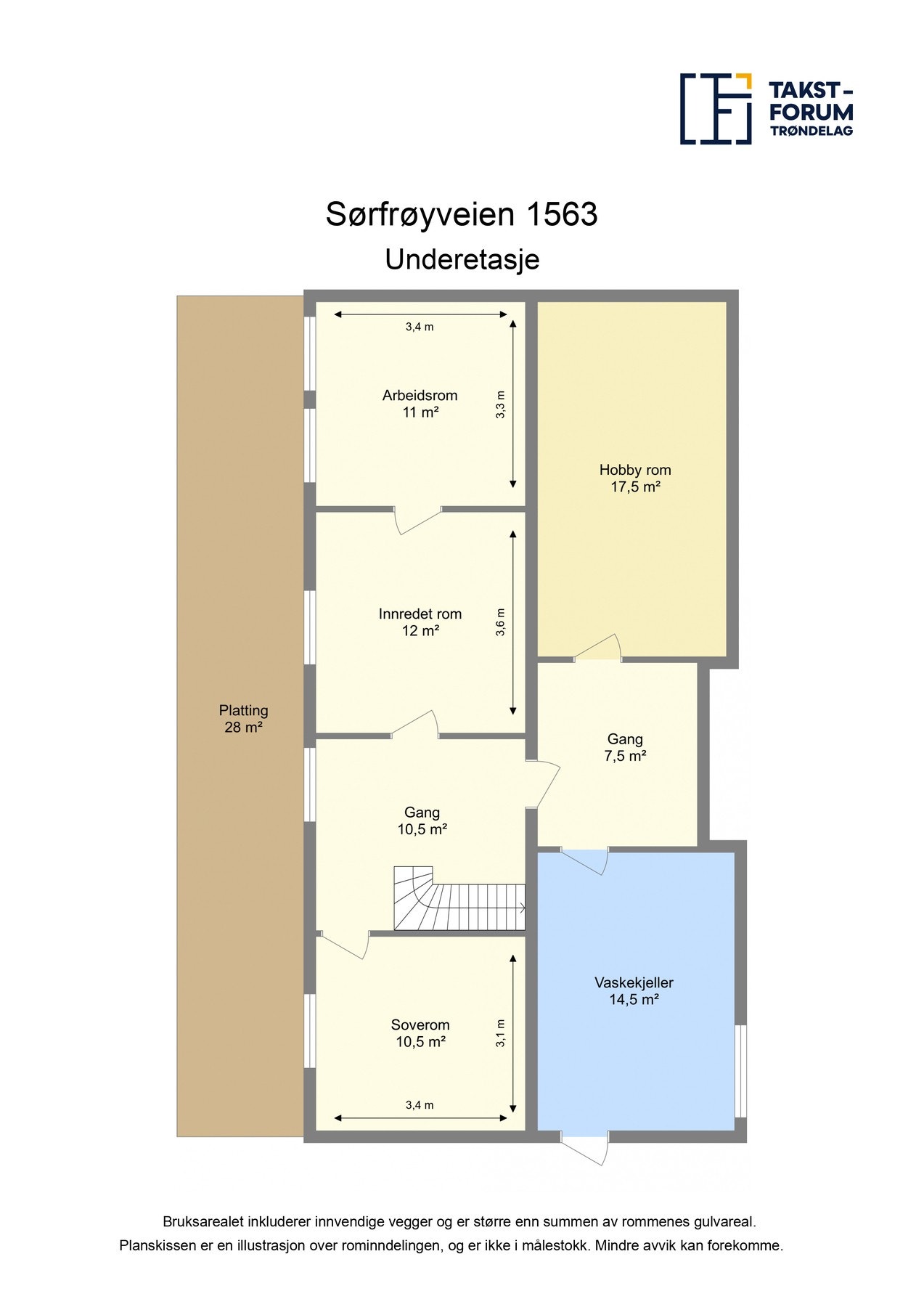 Planskisse underetasje Galleribilde