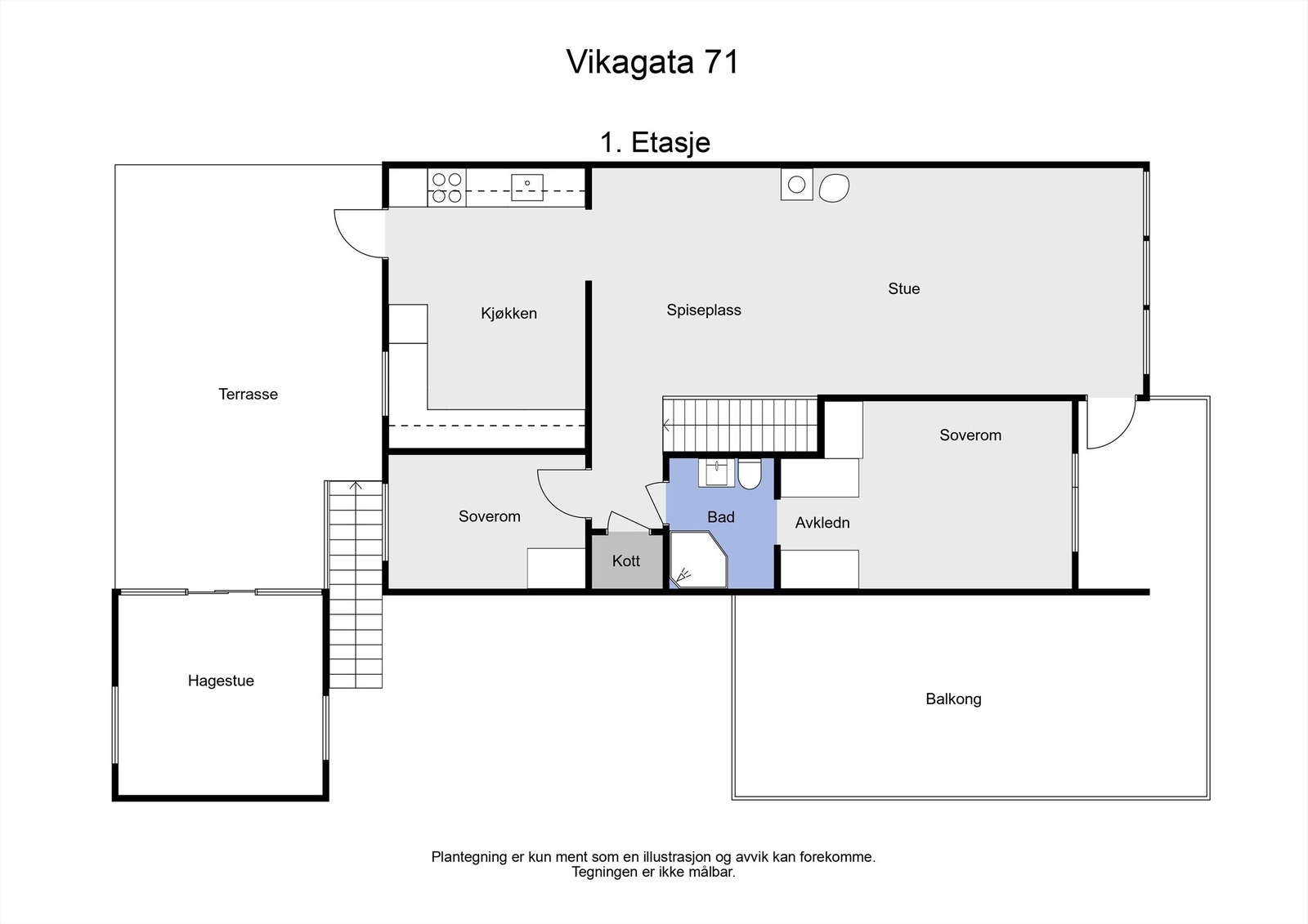 Plantegning av hovedetasjen Galleribilde