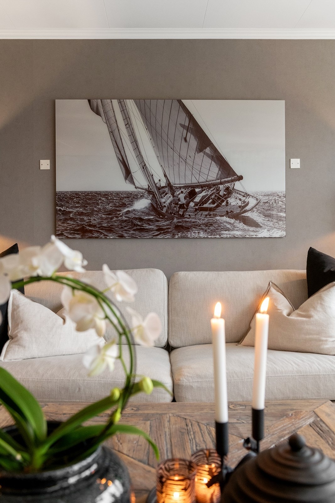 Detaljfoto fra stuen Galleribilde