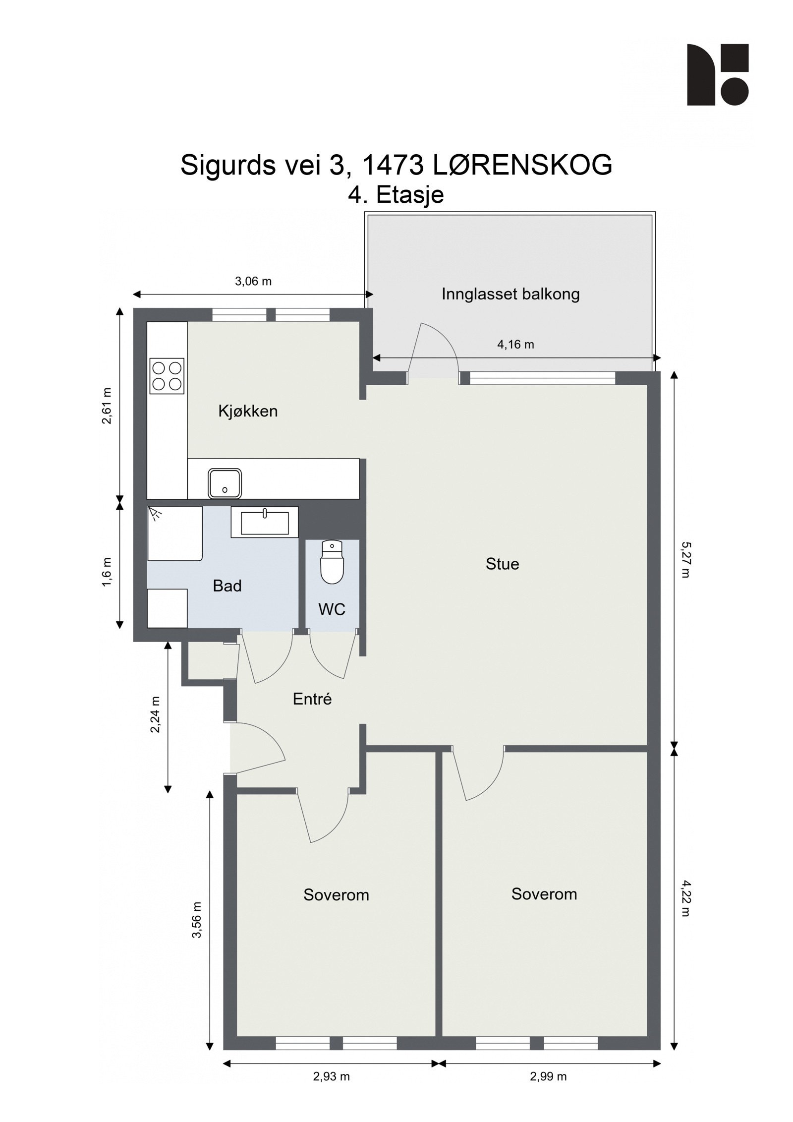 Plantegning 4. Etasje. Galleribilde