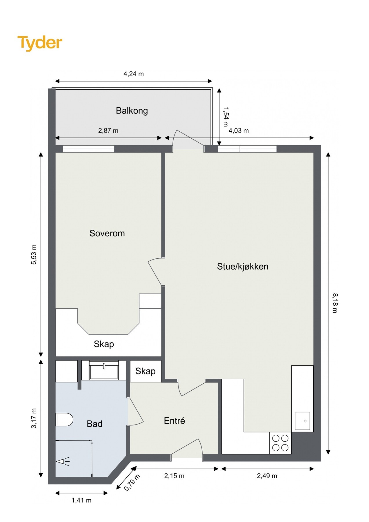 - Boligen disponerer en kjellerbod på 2 m² - Galleribilde