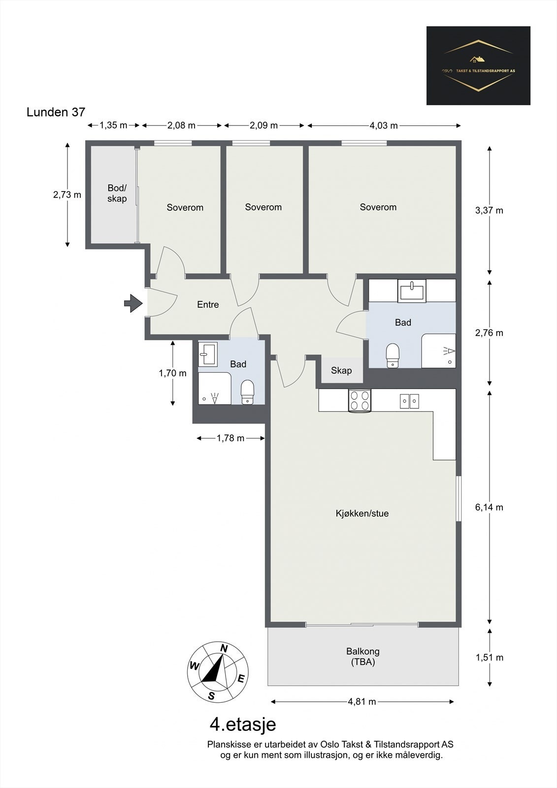 Plantegning til orientering. Galleribilde
