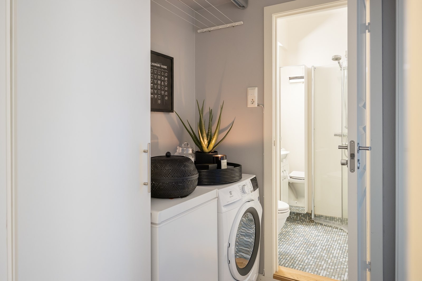 Her er det også opplegg for vaskemaskin. Galleribilde