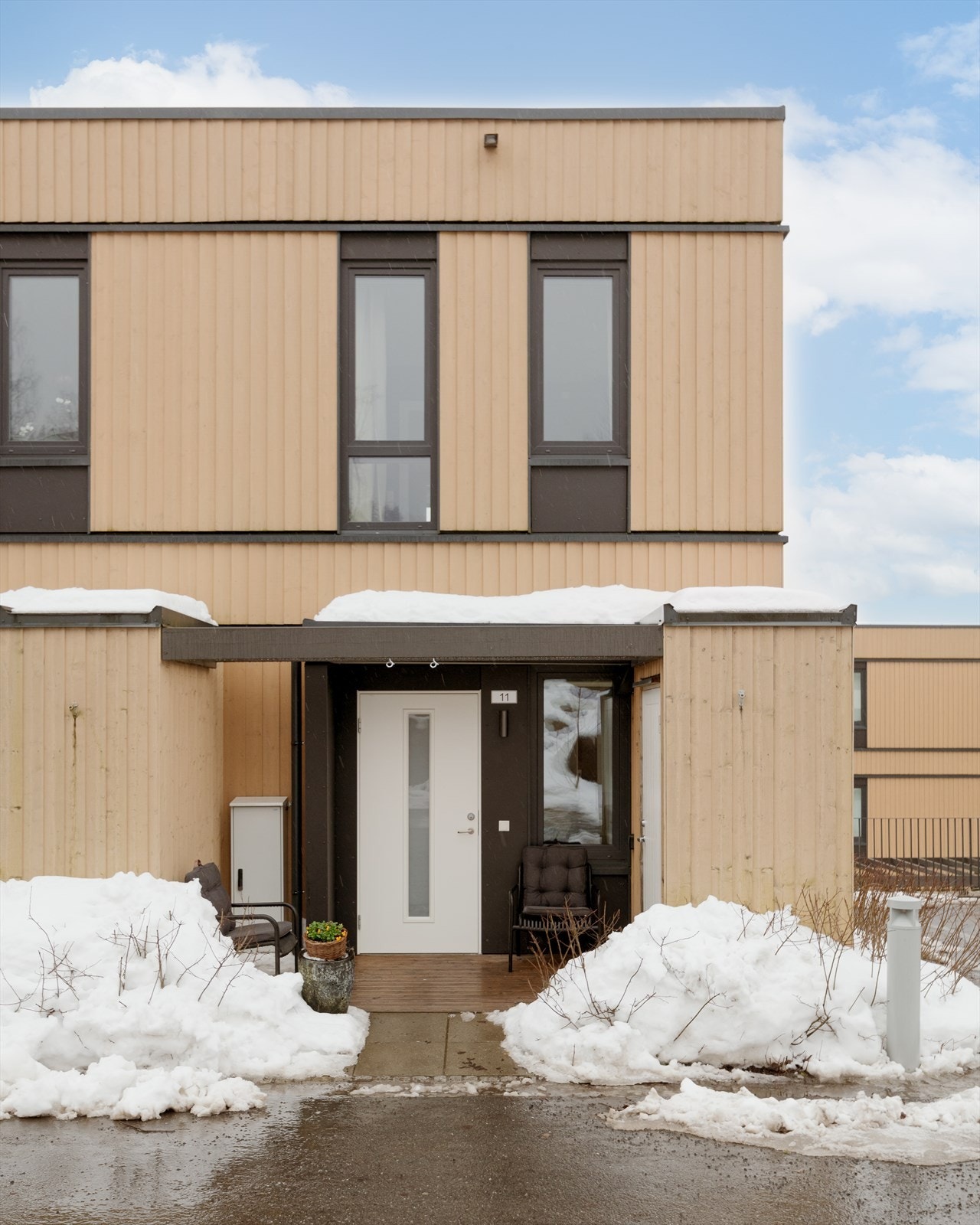 Sameiet har også sykkelparkering i lukket, felles sykkelbod. Galleribilde