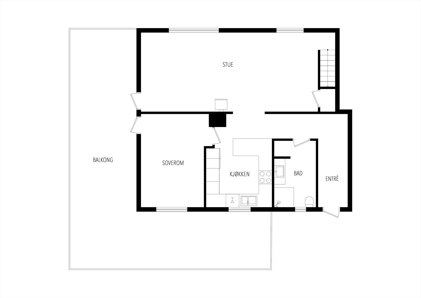 Plantegning andre etasje. Galleribilde