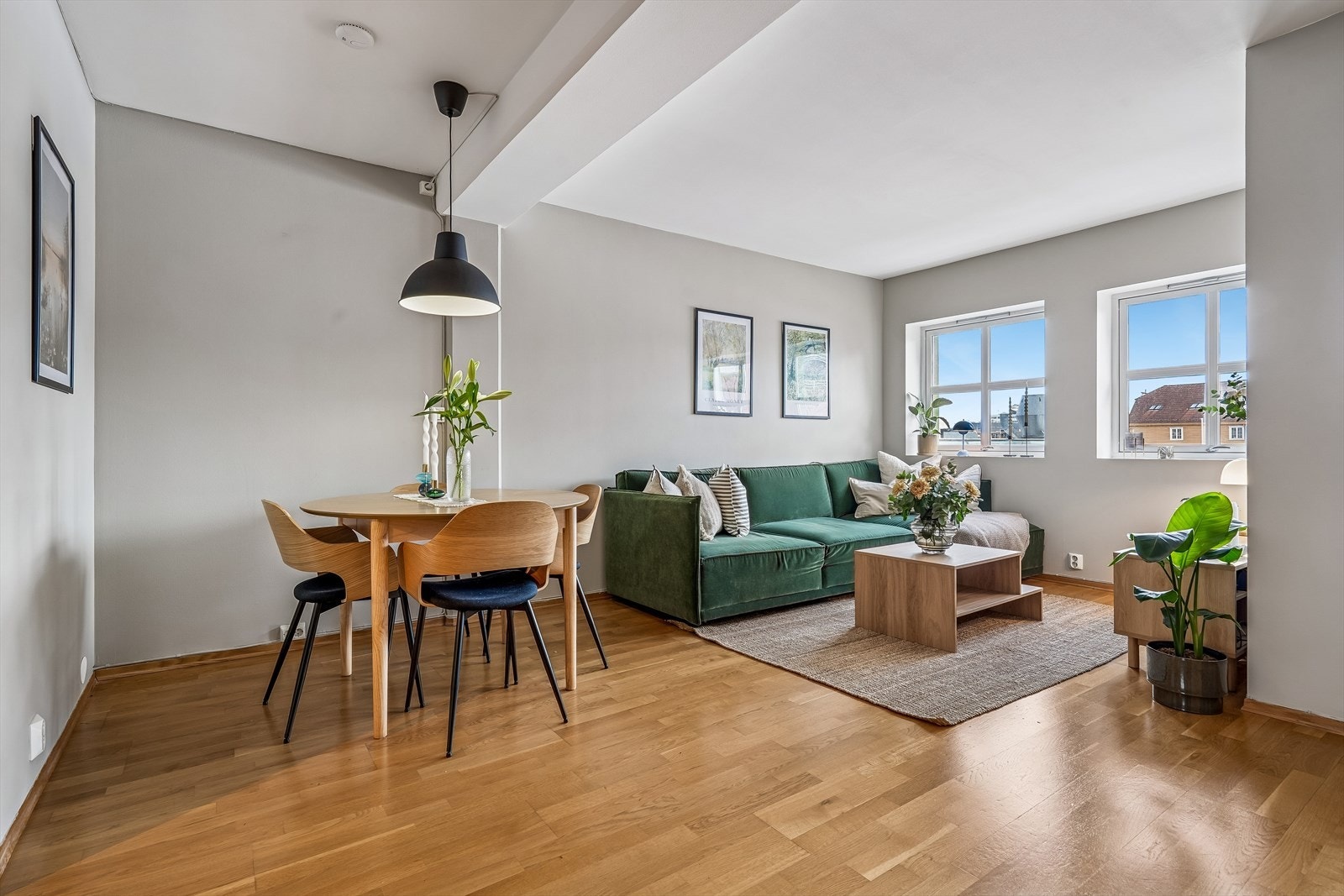 Med strøm og varmtvann inkludert i fellesutgiftene får du svært forutsigbare bokostnader. Galleribilde