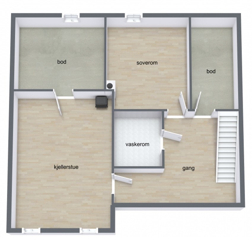 Plantegning kjeller Galleribilde