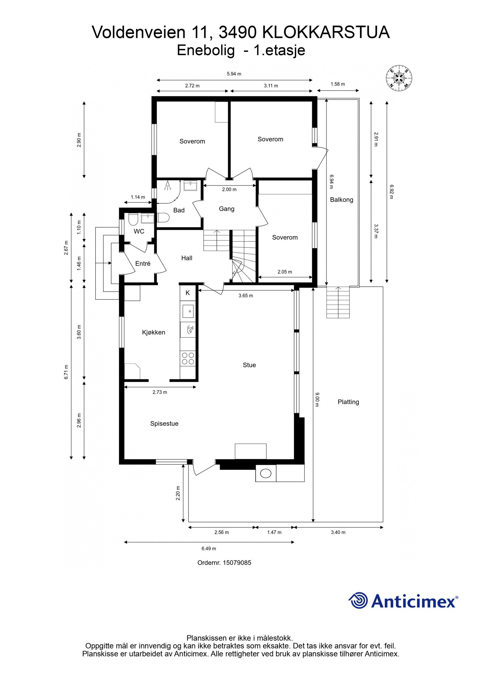 Plantegning 1.etasje. Galleribilde