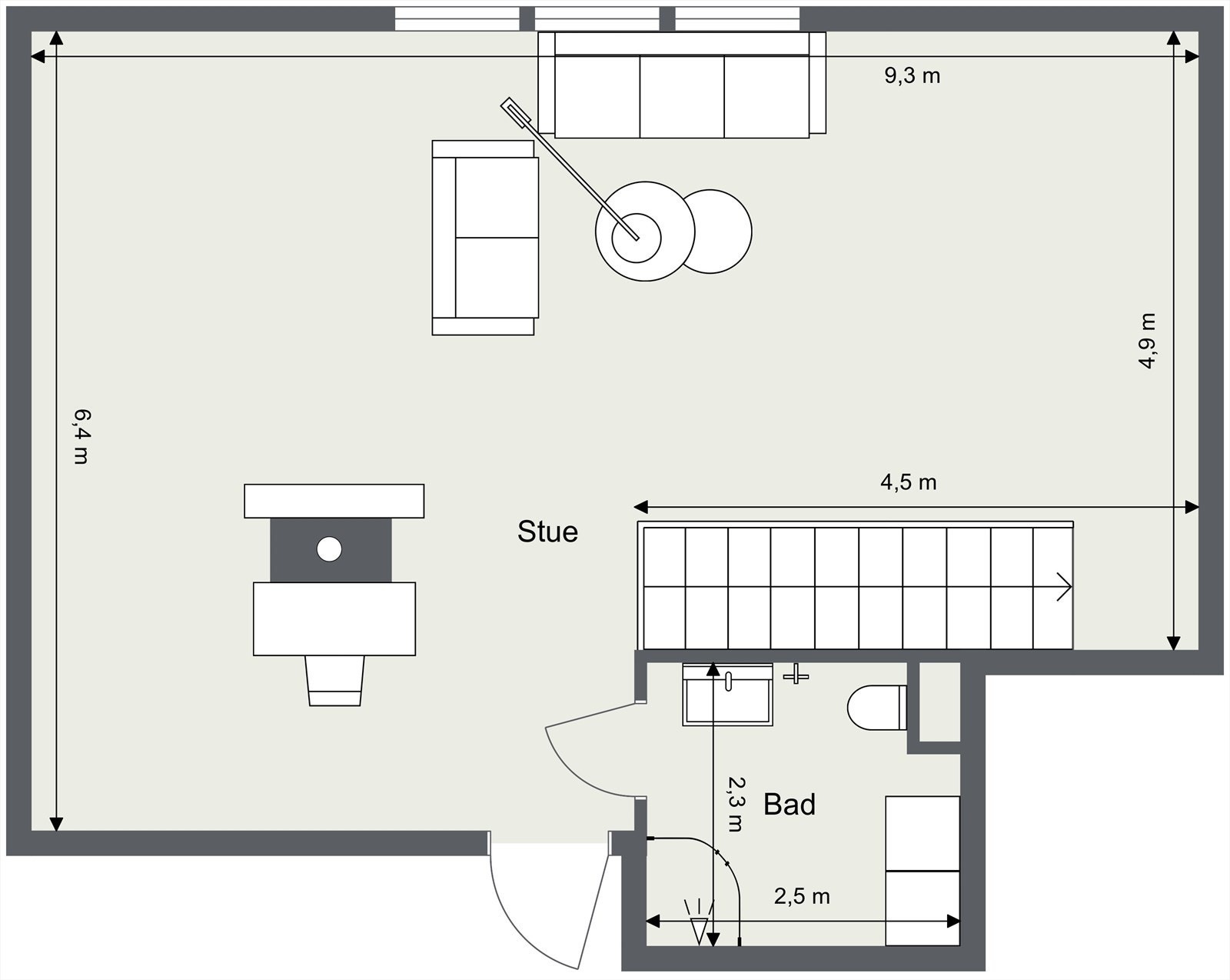 Plantegning loft (avvik kan forekomme). Galleribilde