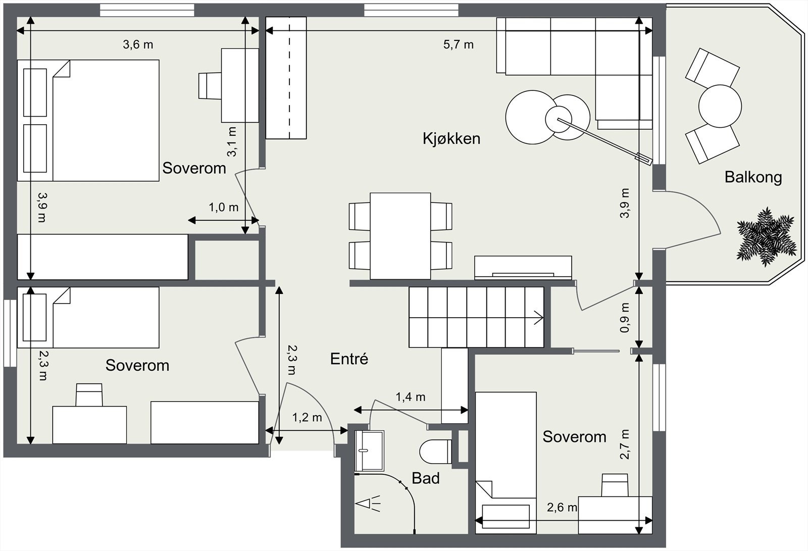 Plantegning 4. etasje (avvik kan forekomme) Galleribilde