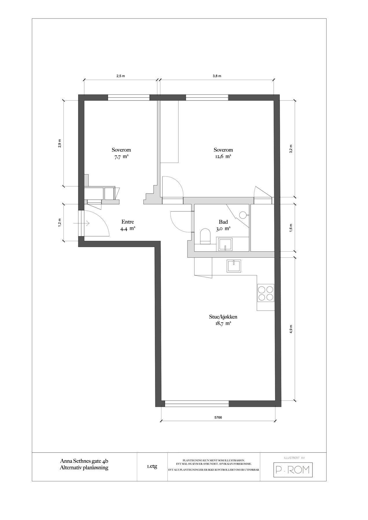 Alternativ plantegning Galleribilde