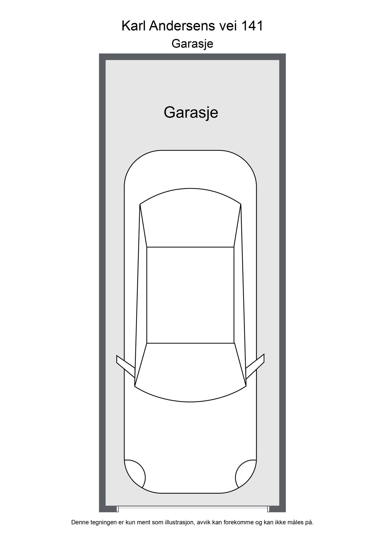 Planskisse garasje Galleribilde
