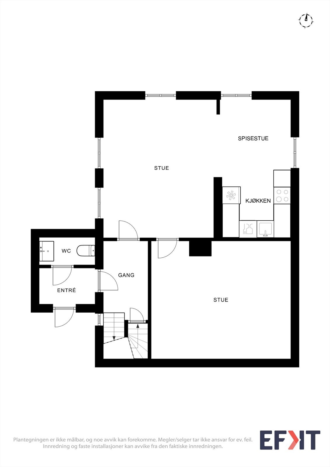 Planskisse første etasje Galleribilde