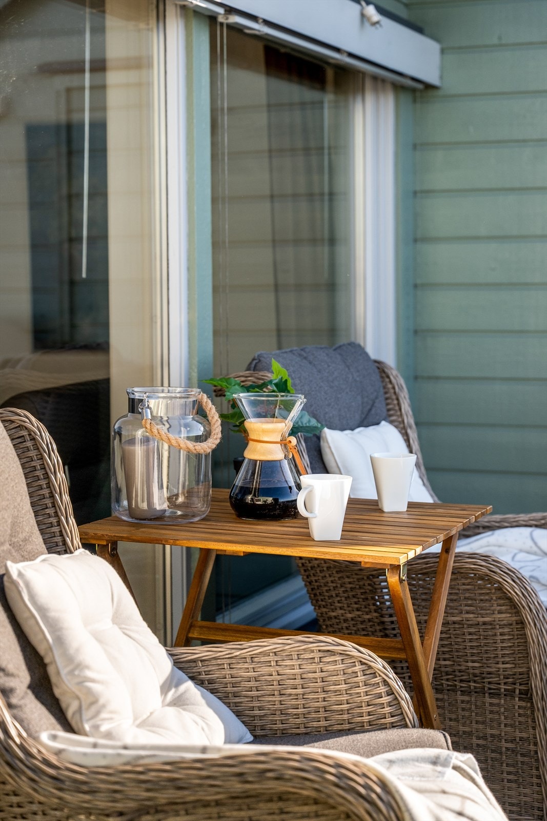 Denne balkongen er tilrettelagt for trivsel! Galleribilde