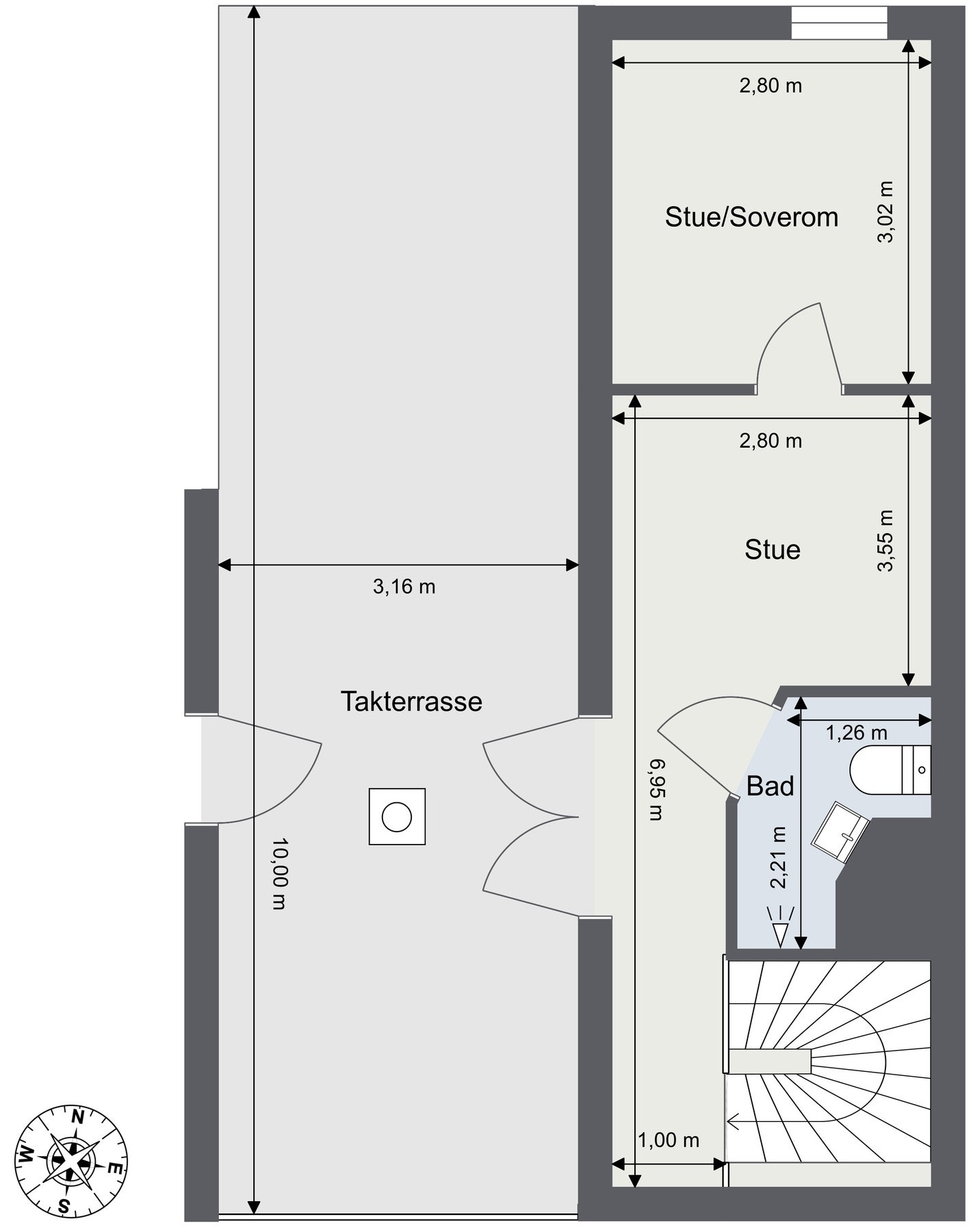 Plantegning 5. etasje. Galleribilde