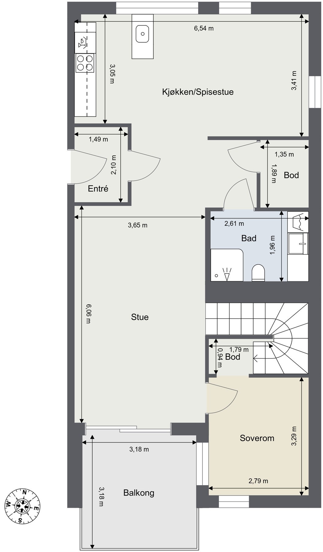 Plantegning 4. etasje. Galleribilde