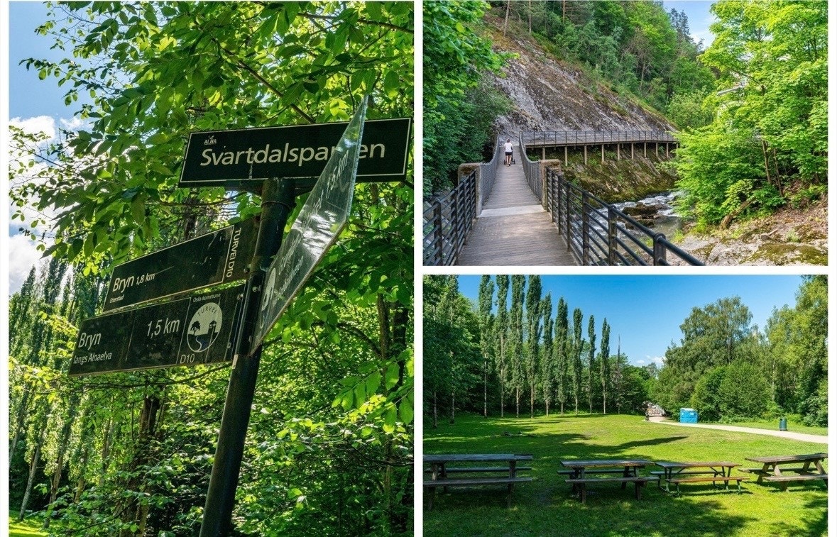 Leiligheten har en meget attraktiv beliggenhet i grønne, rolige omgivelser. Like ved er Alnaelva og Svartedalsskogen Galleribilde