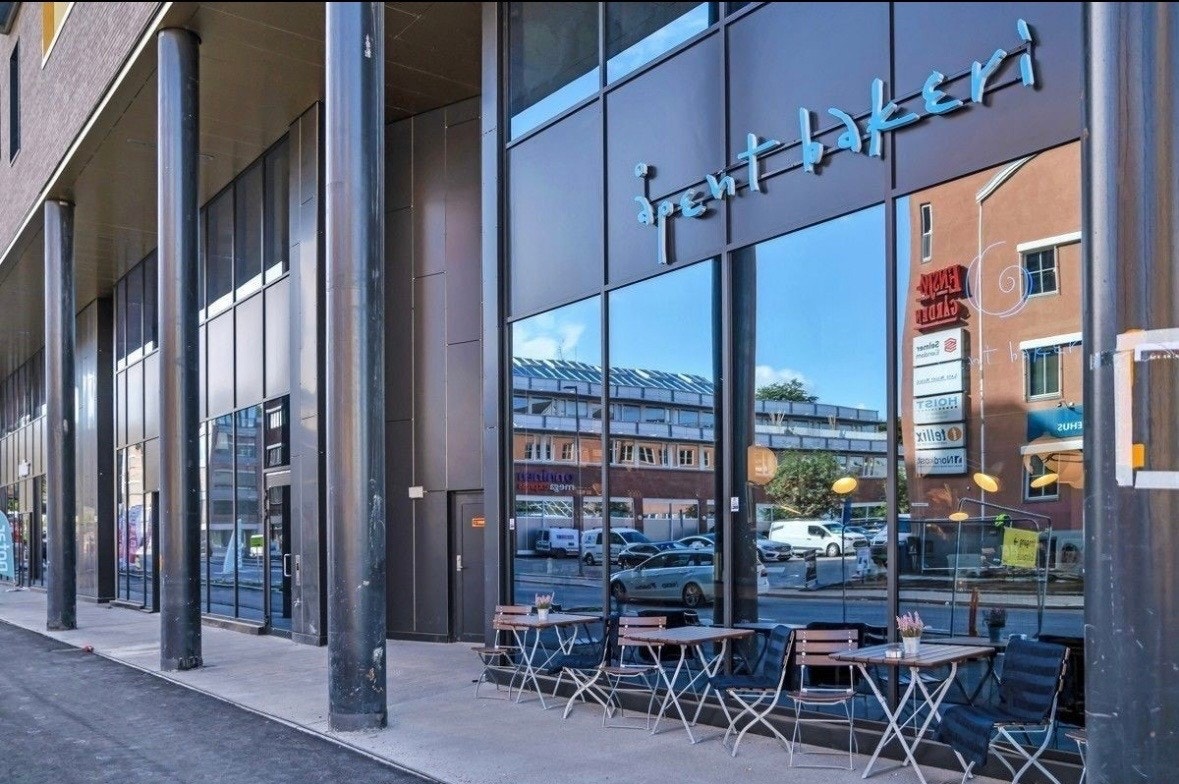 Å komme til Åpent Bakeri som ligger på Ensjø Torg tar bare 4 min å sykle fra boligen Galleribilde