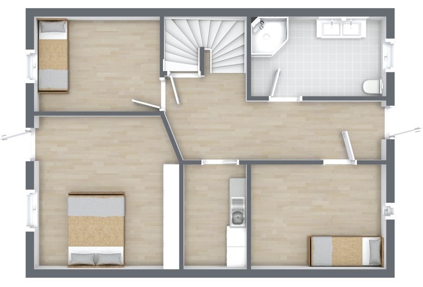 Planskisse første etasje. Galleribilde