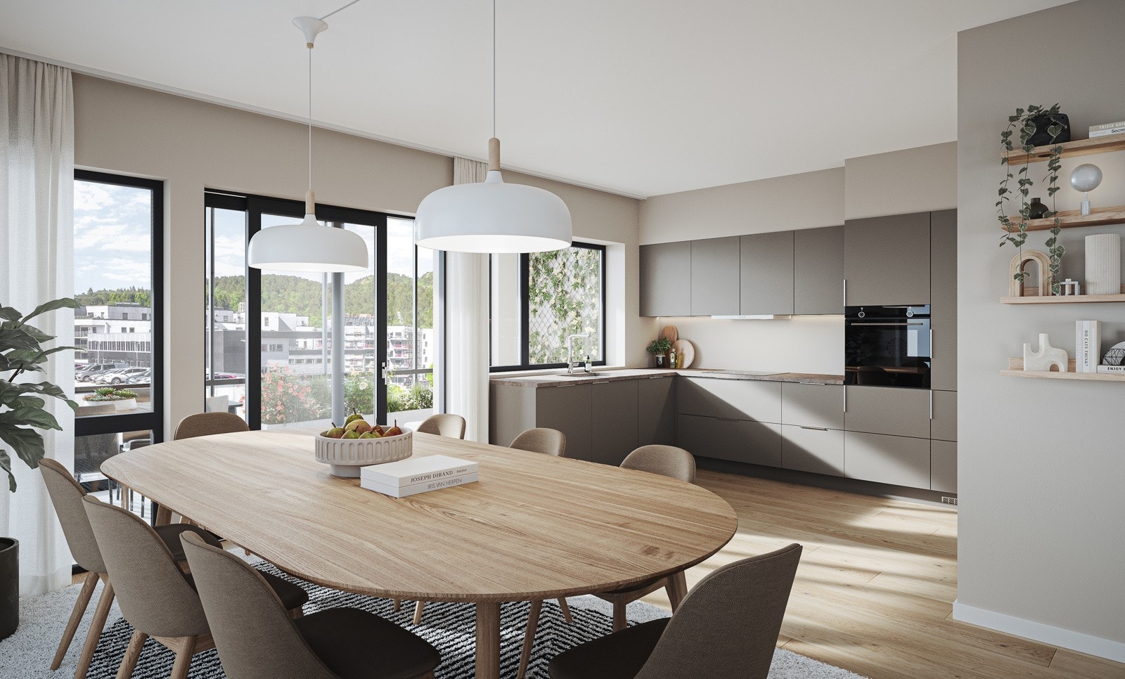 - Boligene blir levert med interiørpakke Salvie som standard, Salvie er nøytral og passer for deg som liker en rolig atmosfære uten for mye farge - Galleribilde