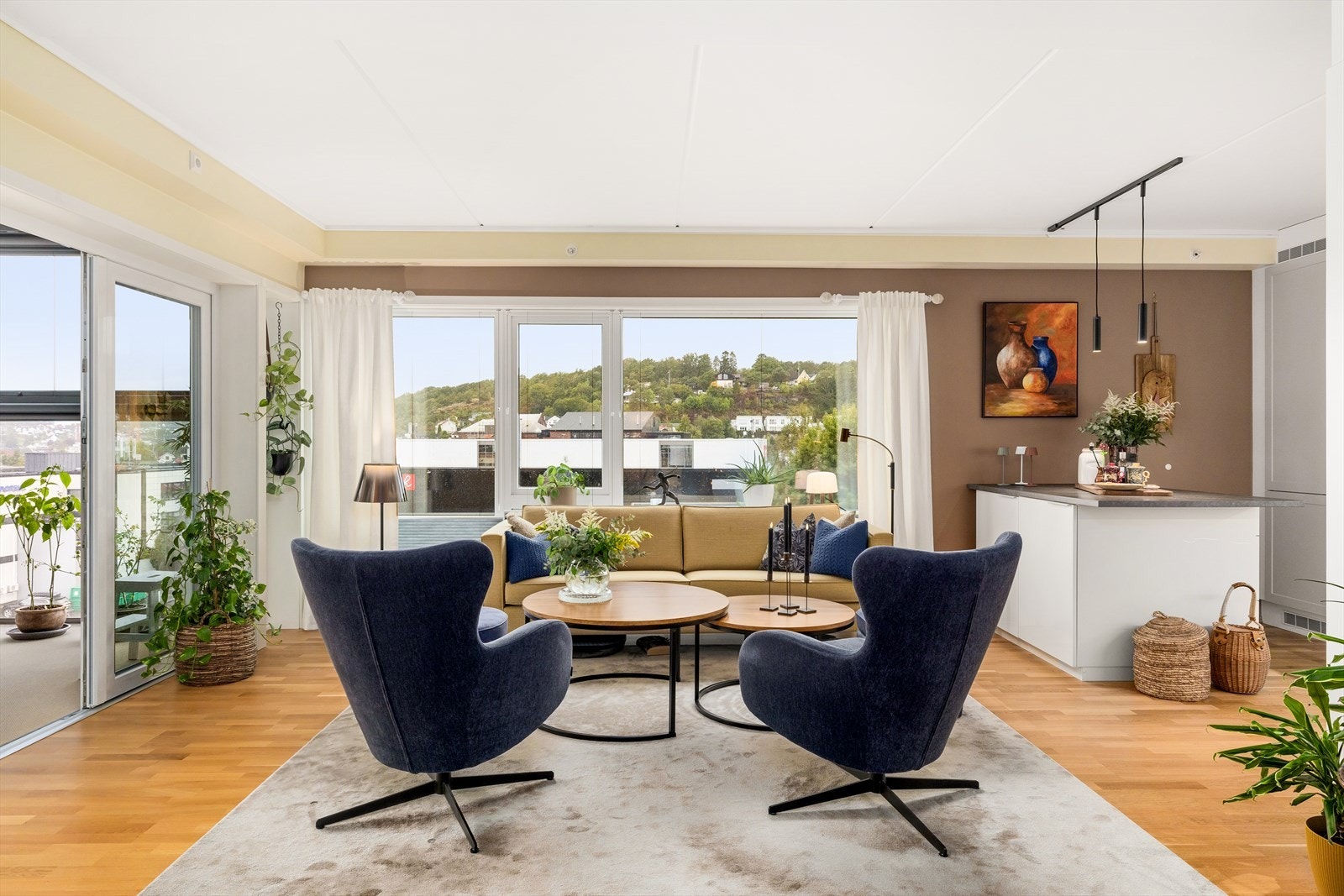 2-fløyet balkongdør i pvc med 3-lags glass Galleribilde