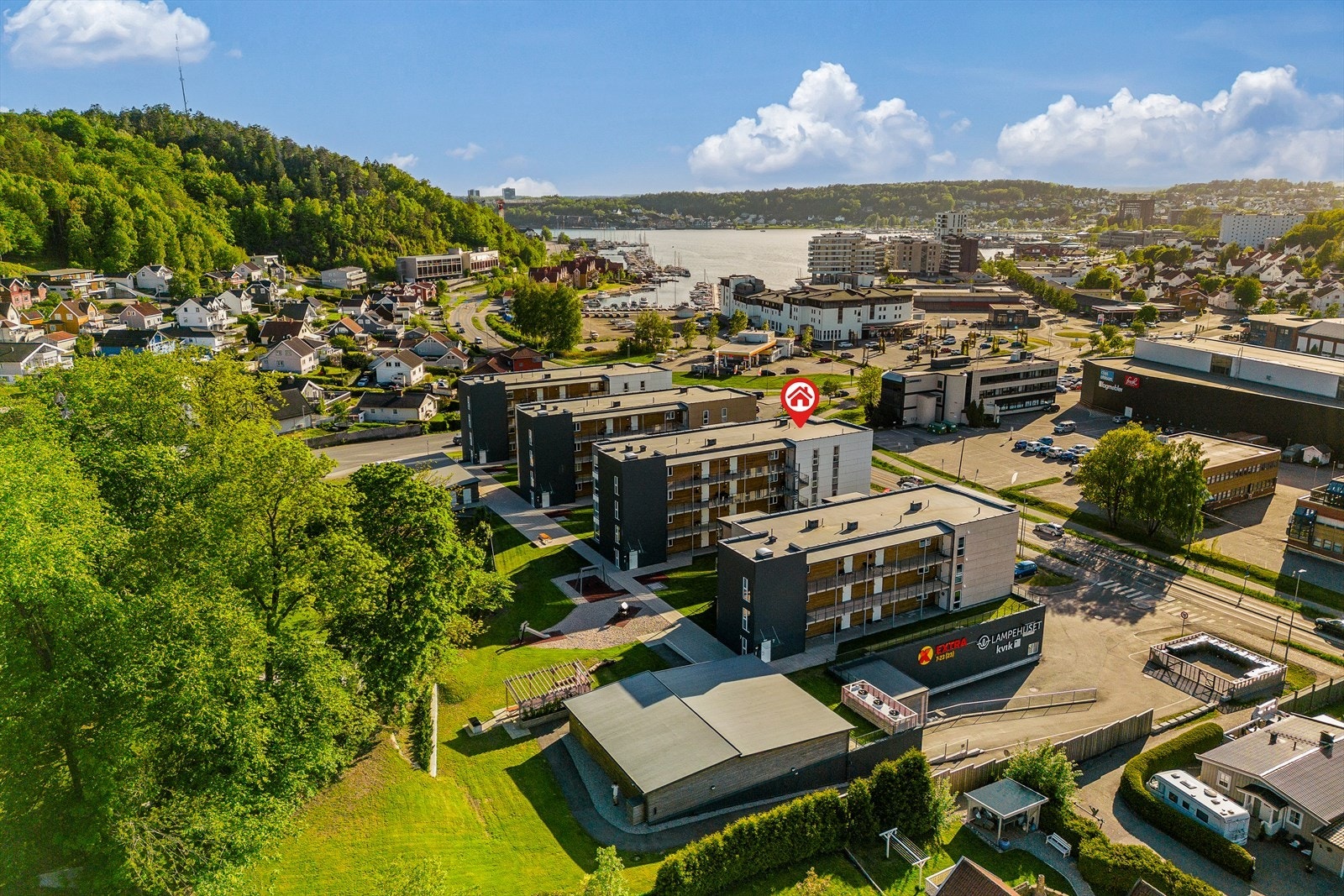 Leiligheten har privat og fin beliggenhet, innerst i svalegangen Galleribilde