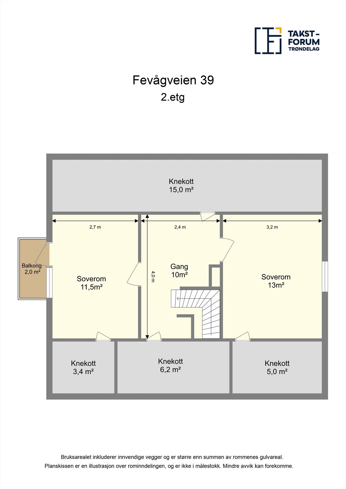 Skissert plantegning 2. etasje. Galleribilde