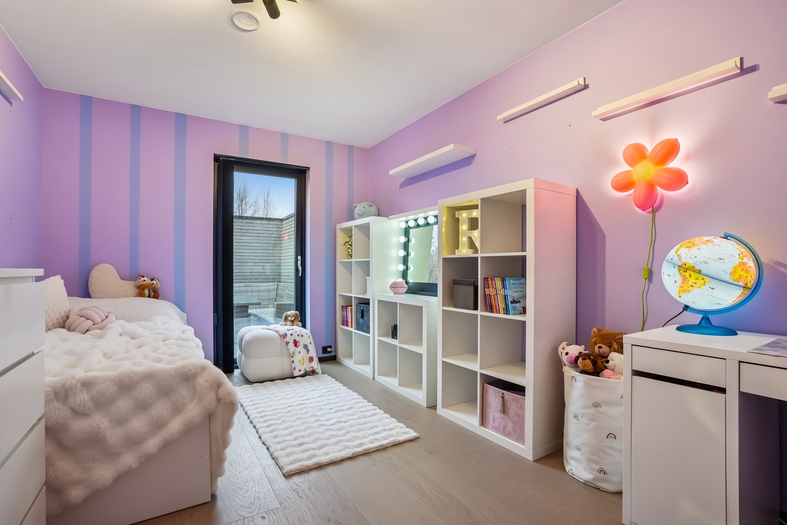 Soverom nr. 5 er på 12,6 kvm med plass til ønsket seng, garderobeløsning og skrivebord. Galleribilde