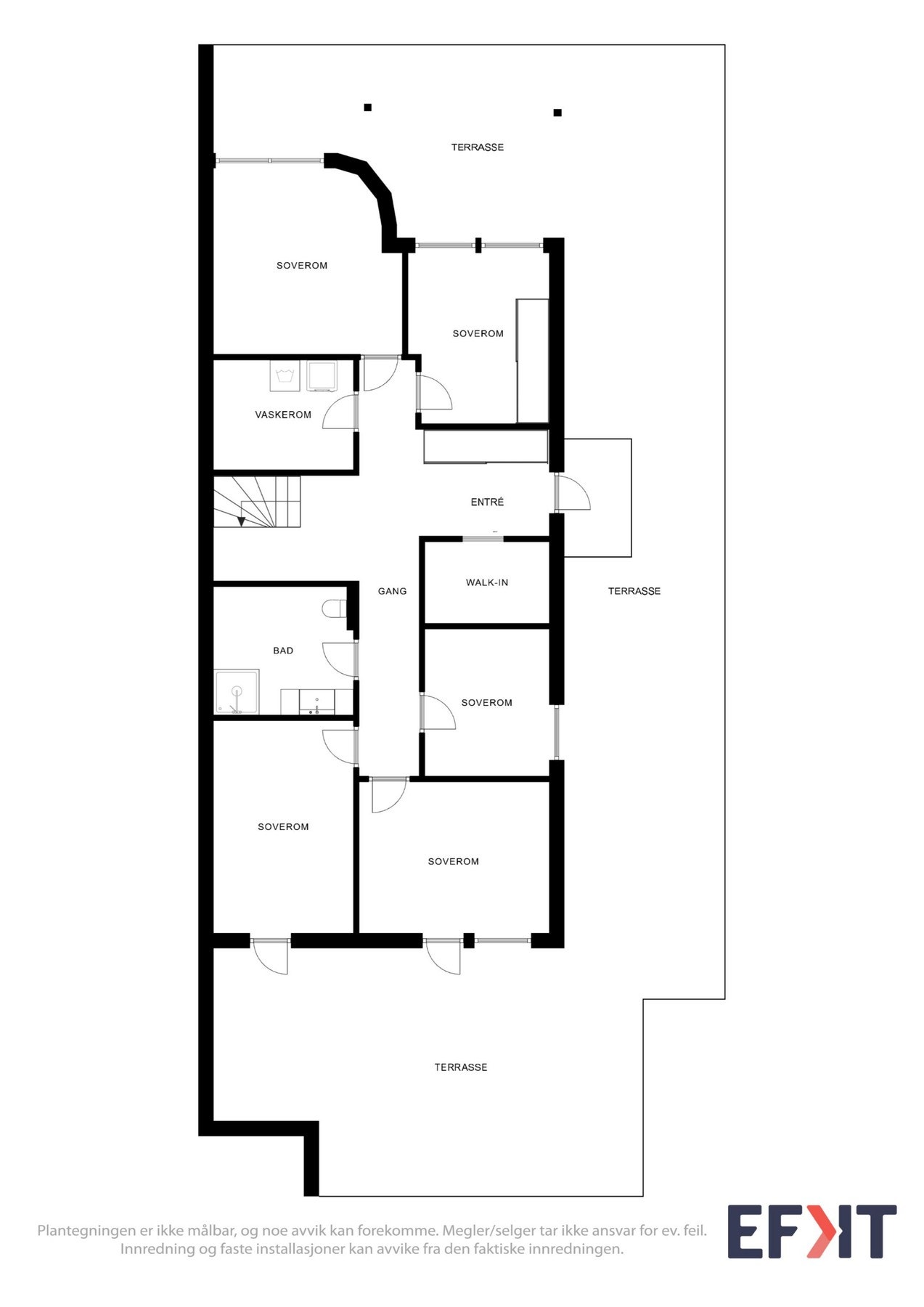 2D Plantegning - 1.etasje. Galleribilde