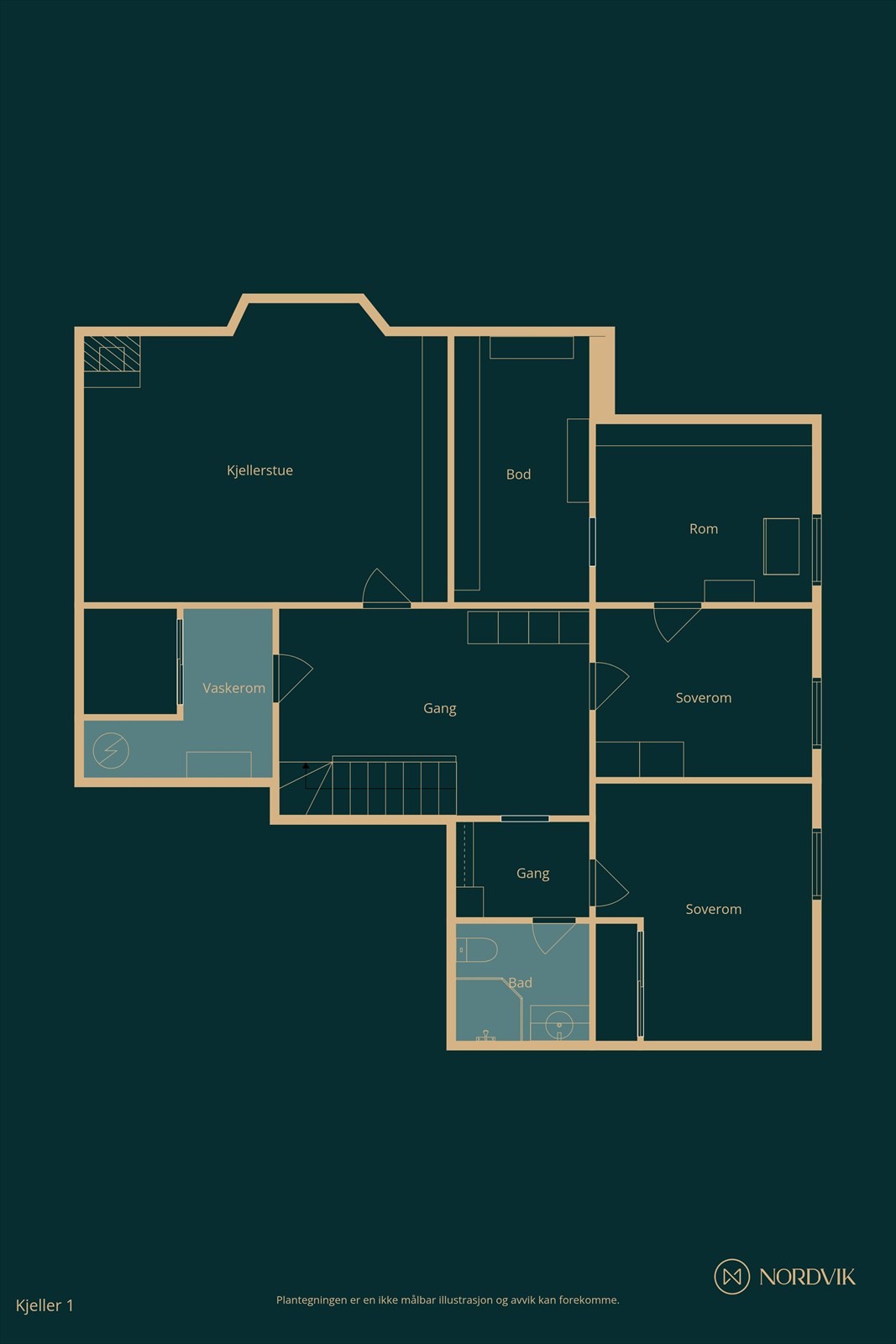 Plantegning underetasje Galleribilde