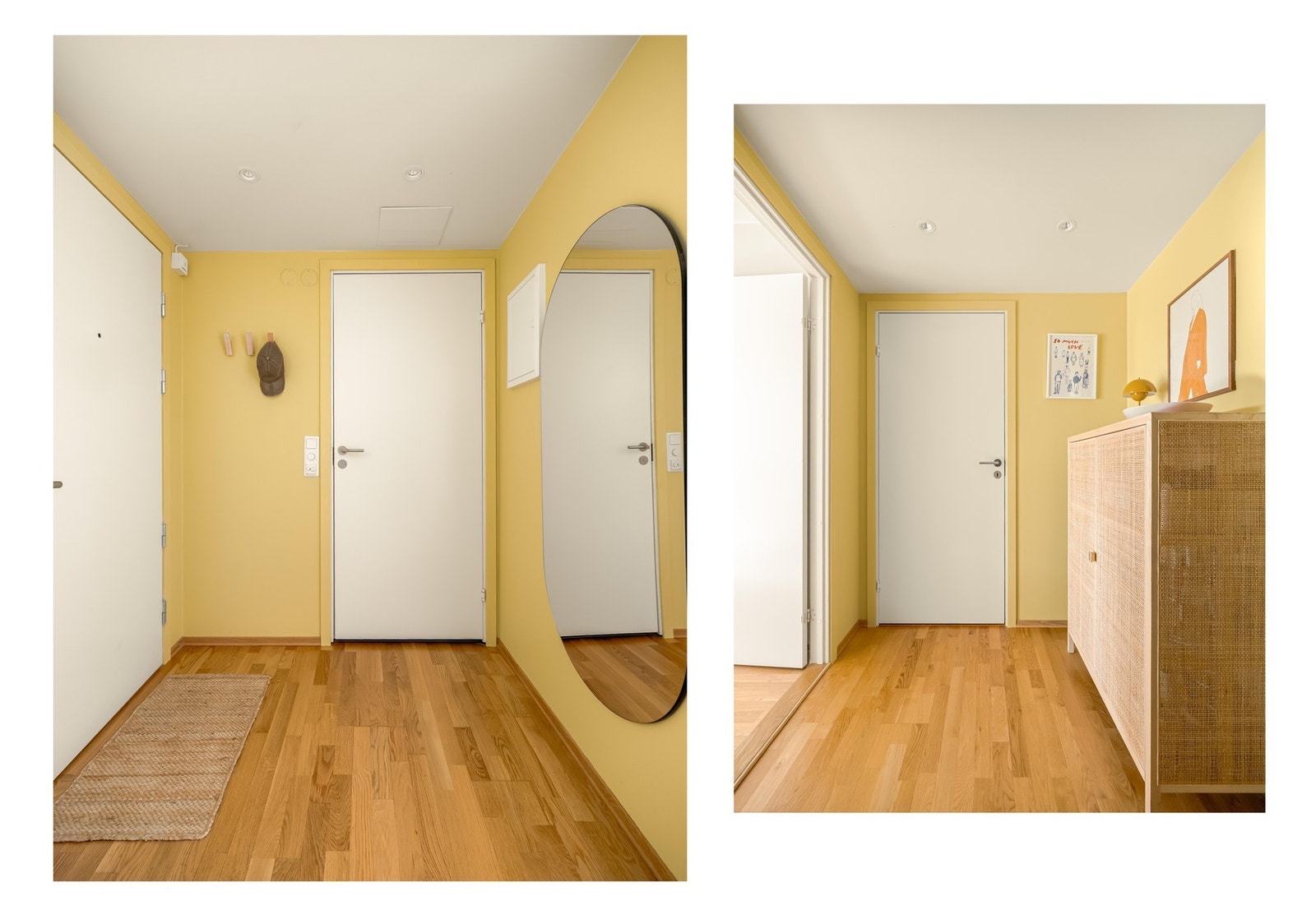 Entreen er innbydende med plass til kommode og knagger for oppheng. Fra entreen er det inngang til den innvendige boden. Galleribilde