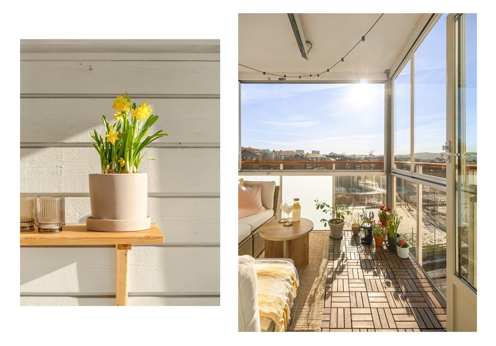 Vi snur oss og tar turen ut på den deilige balkongen. Galleribilde