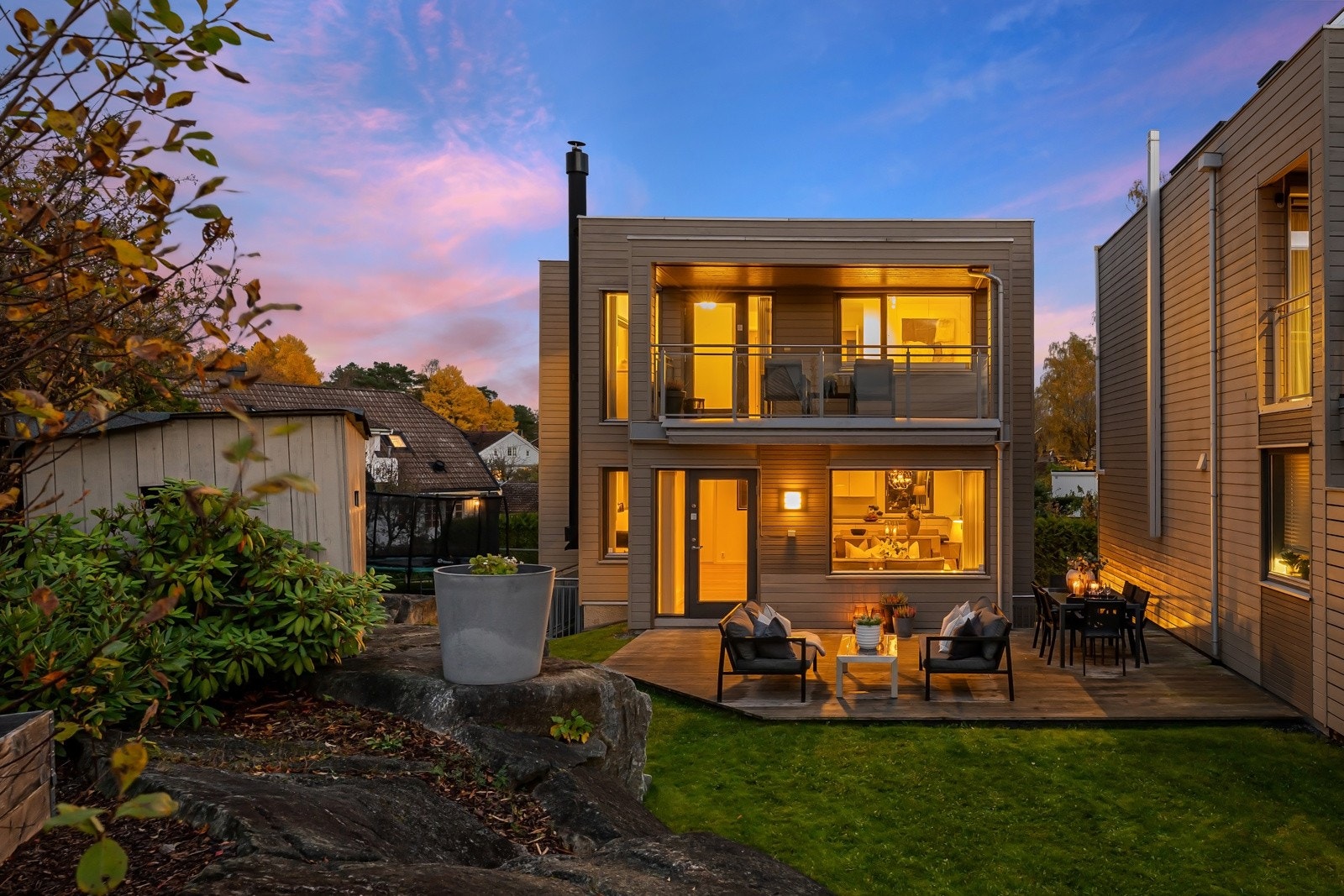 Det foreligger rammetillatelse for takterrasse med 360 graders utsikt. Galleribilde