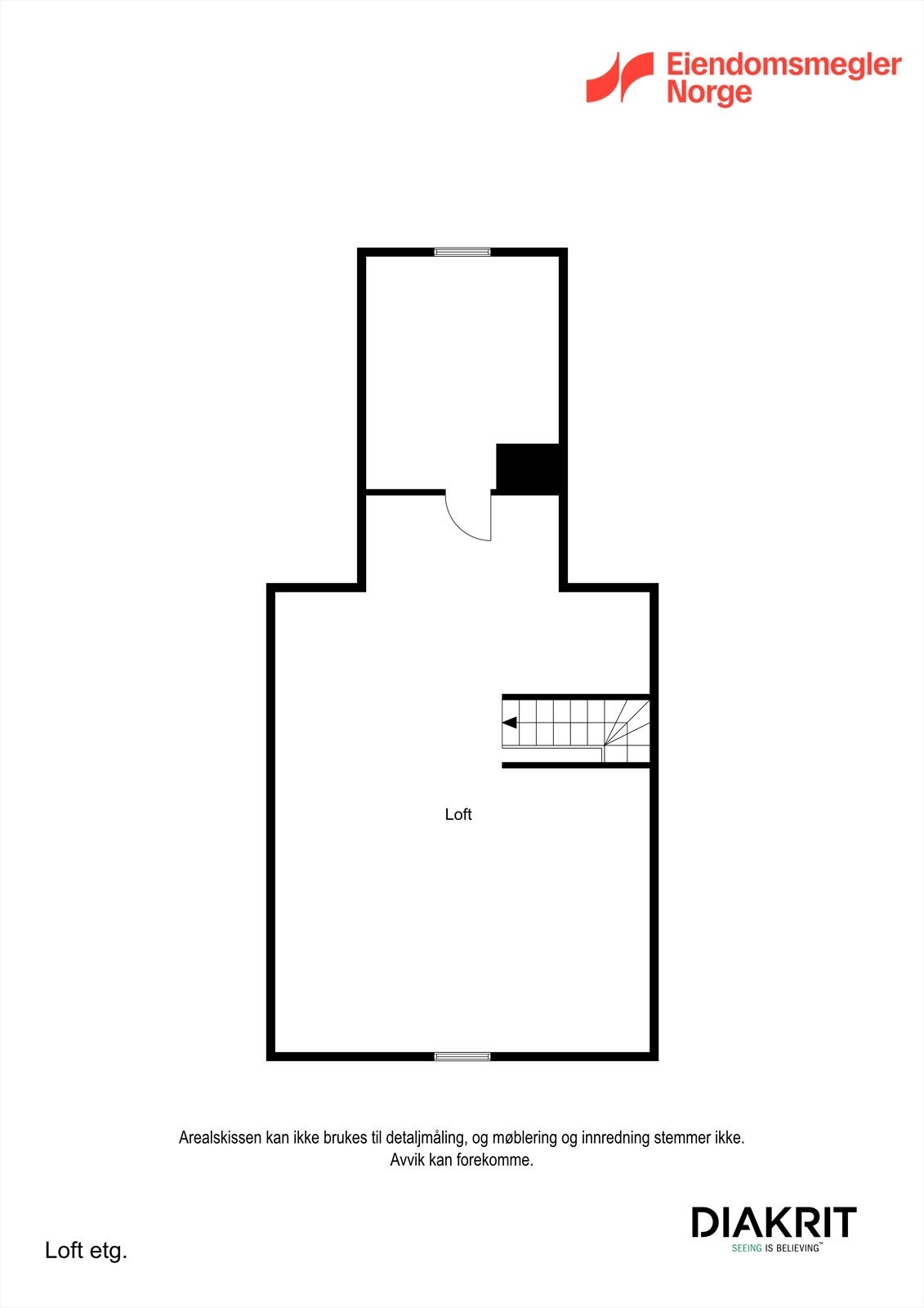 2D Plantegning loft etg. Galleribilde