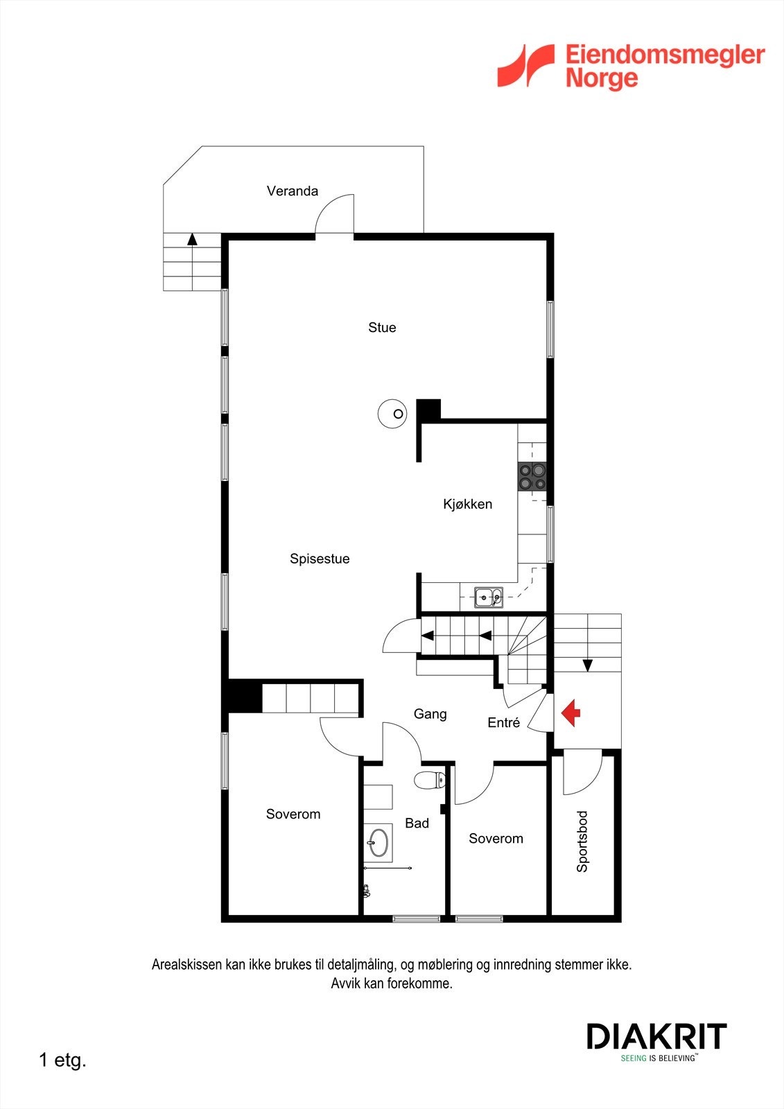 2D Plantegning 1.etg. Galleribilde