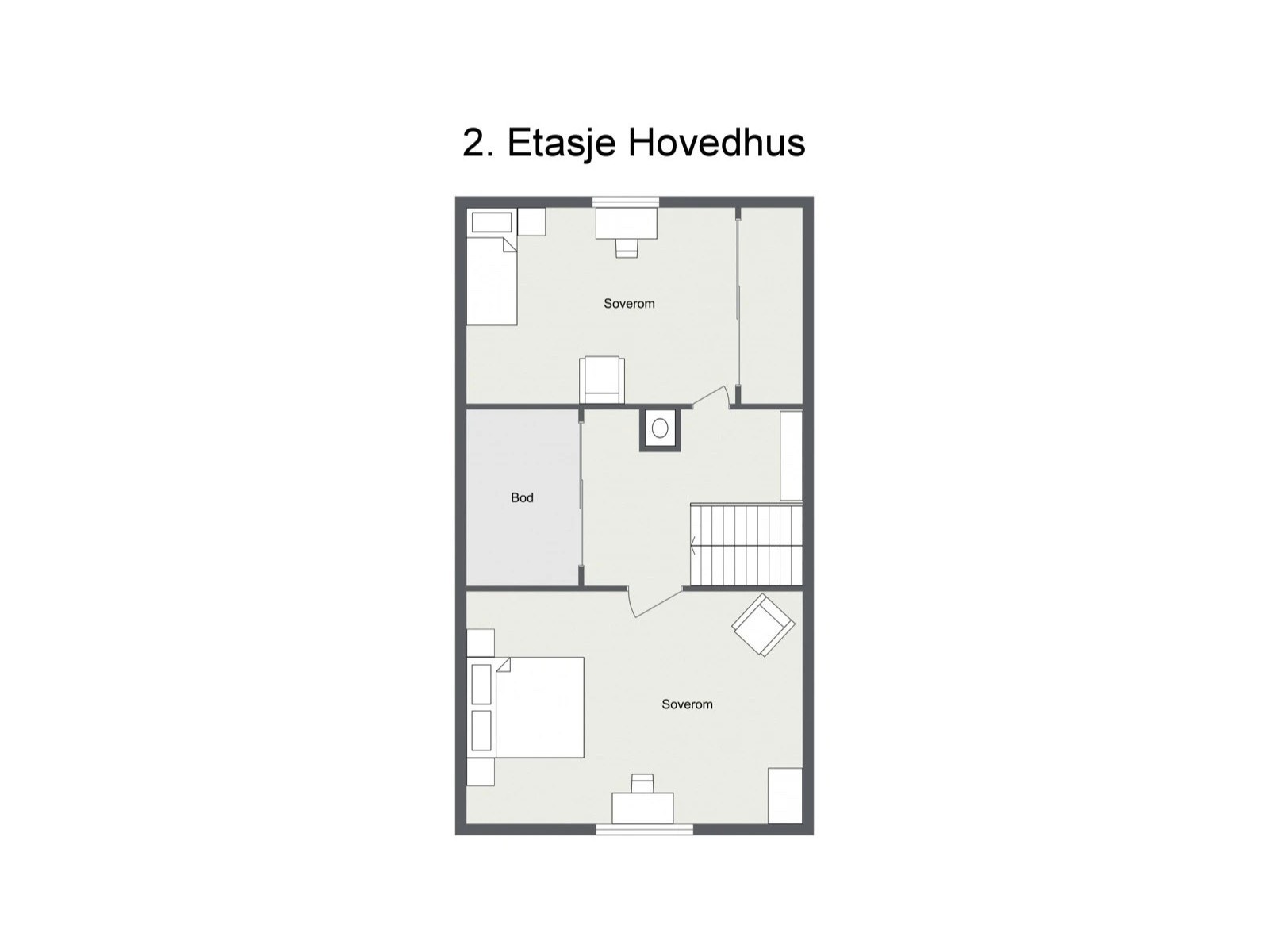 Plantegning - 2. etasje - Hovedhus Galleribilde