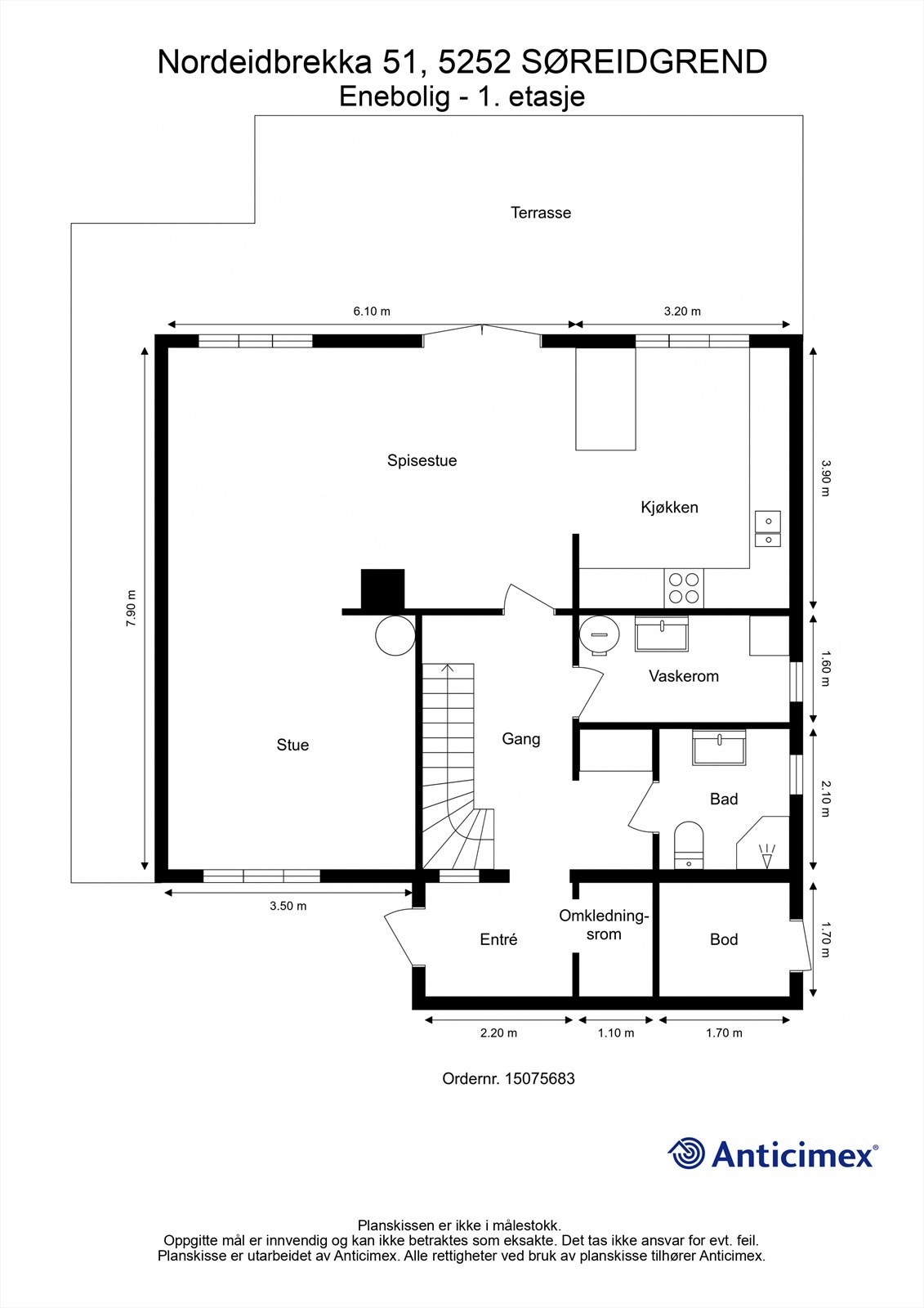 Plantegning 1. etasje Galleribilde