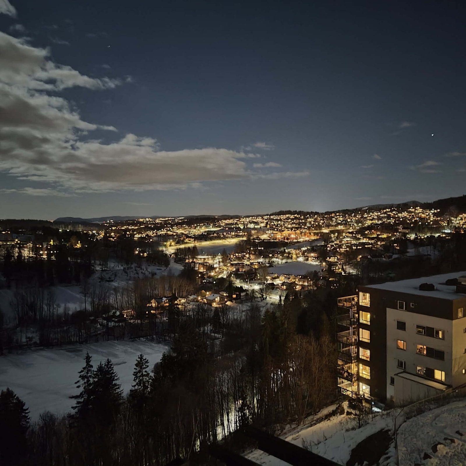 Utsikt kveldstid Galleribilde