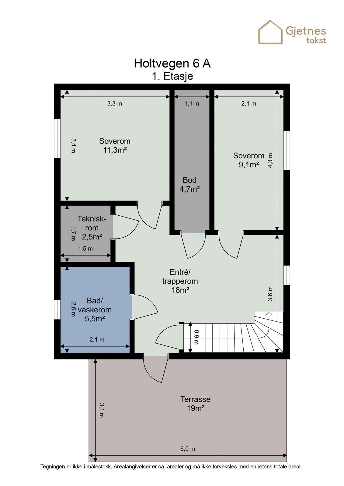 Planløsning første etasje. Galleribilde