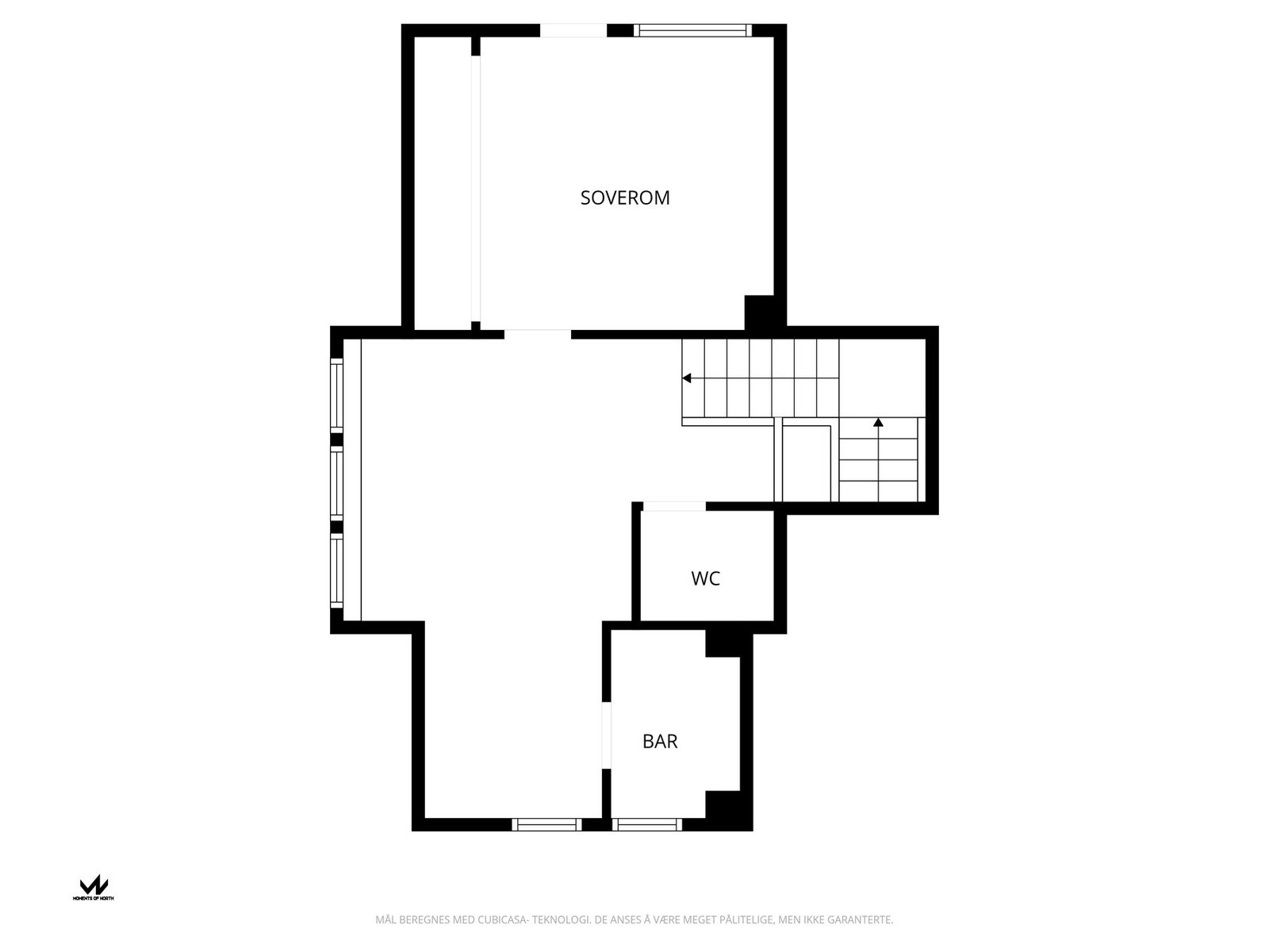 2. etasje består av loftstue, toalettrom, soverom og kjøkken. Galleribilde
